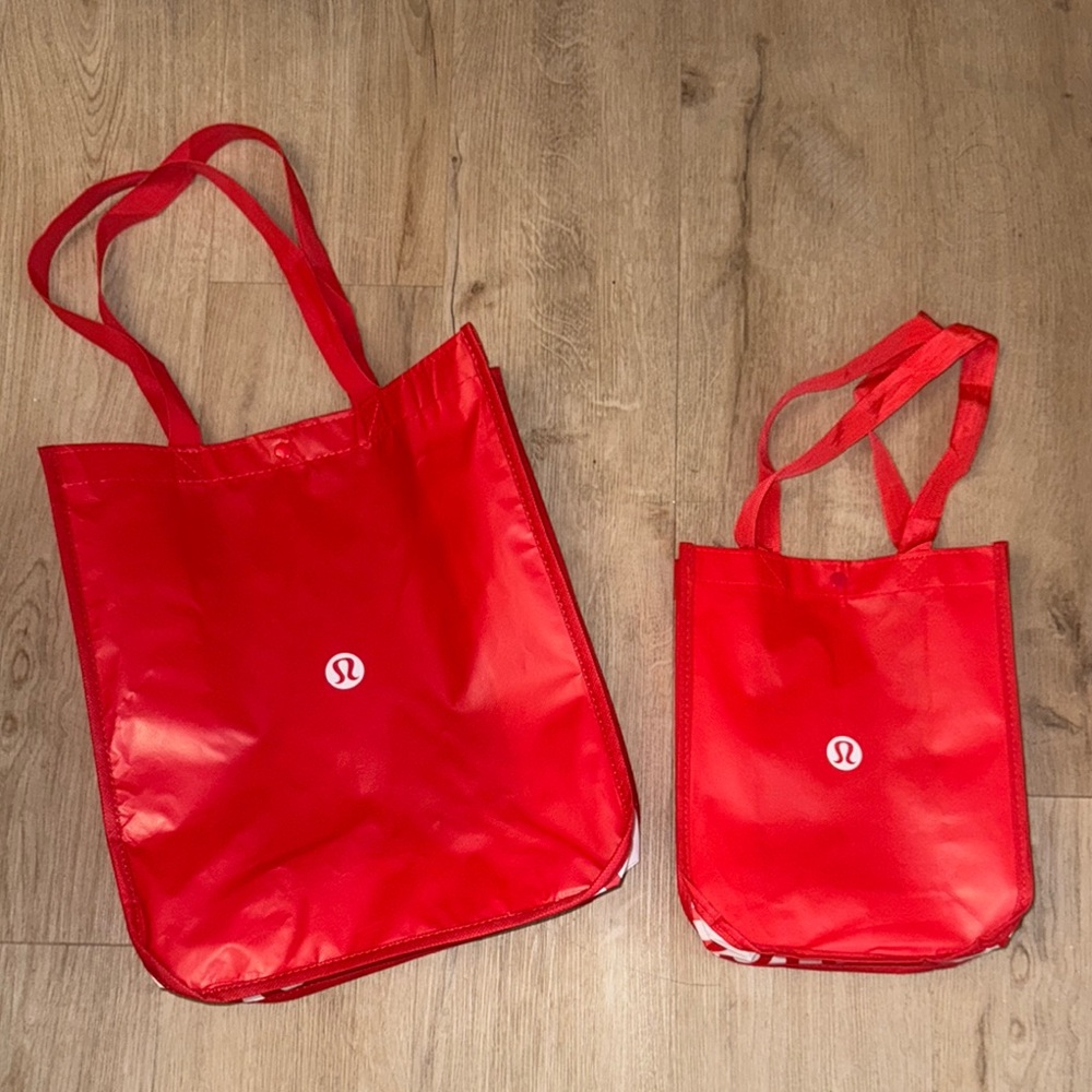 lululemon athletica Red Tote Bag Set